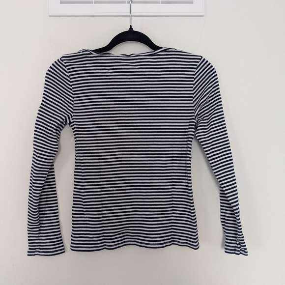 Navy blue stripped crop top - Picture 2 of 2